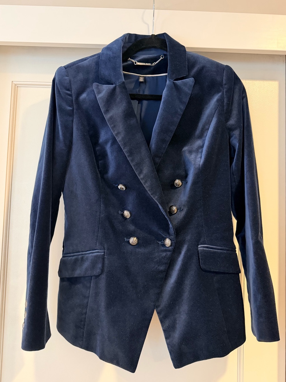 🦚 EUC WHBM Velvet Trophy Blazer River Teal Size 4 - Picture 4 of 13
